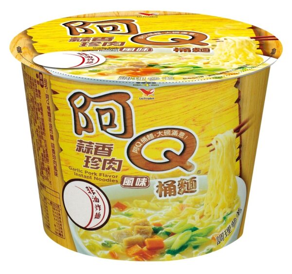 統一 阿Q桶麵 蒜香珍肉(三杯裝)
