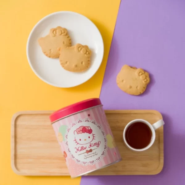 紅櫻花 Hello Kitty造型圓罐小曲奇（奶油）78g