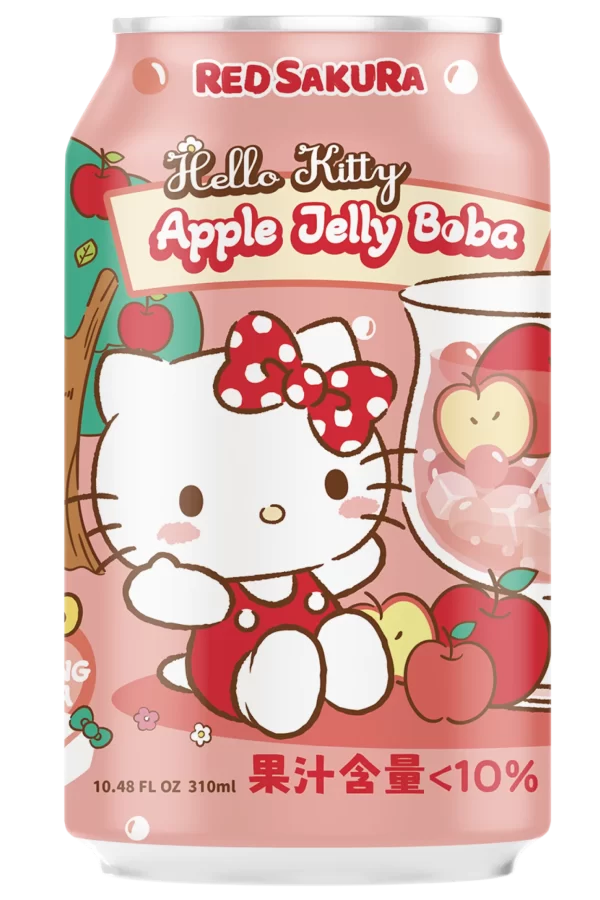 紅櫻花 Hello Kitty 爆珠飲料 310ml（蘋果）