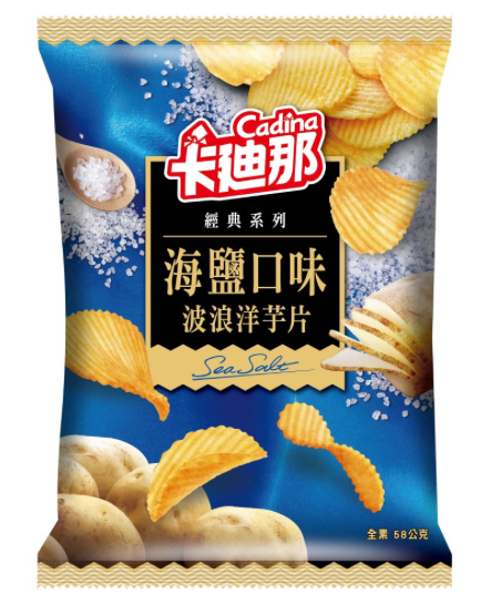 聯華 卡迪那 海鹽口味 波浪洋芋片
