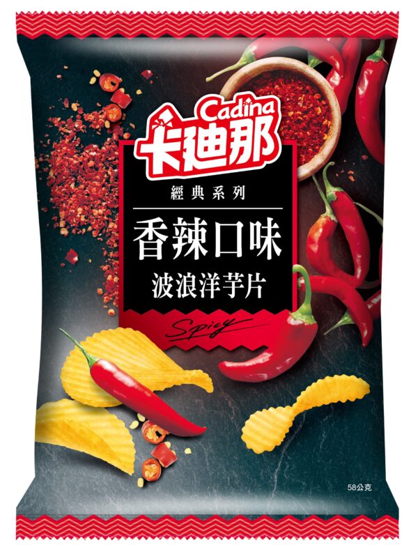 聯華 卡迪那 香辣口味 波浪洋芋片